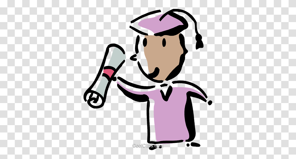 Graduate With His Diploma Royalty Free Vector Clip Art, Bird, Animal, Pirate, Drawing Transparent Png