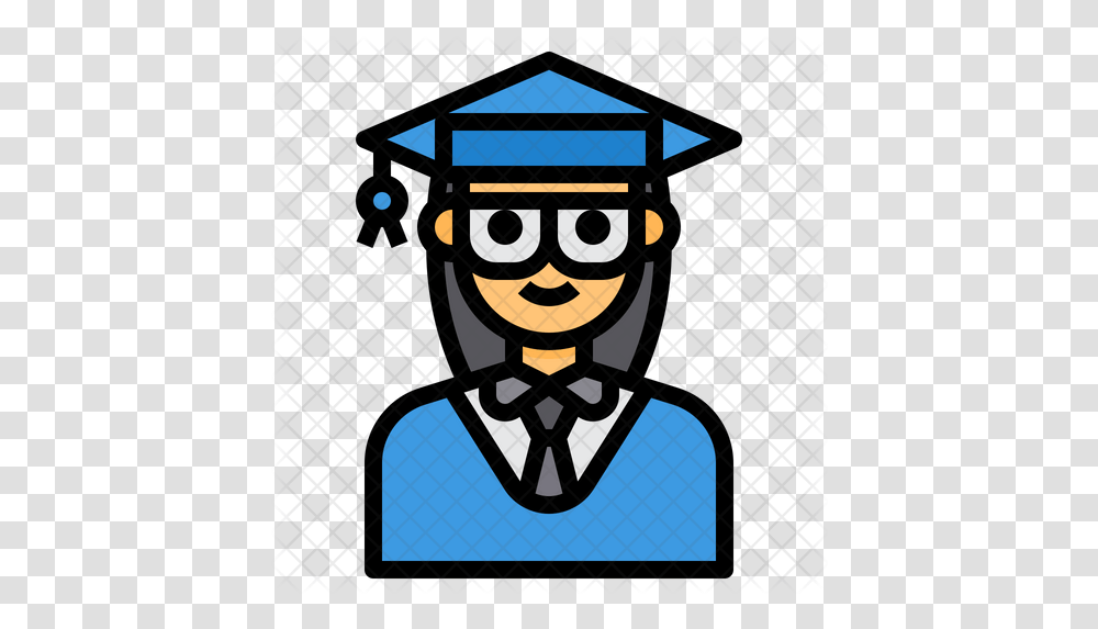 Graduate Woman Icon Square Academic Cap, Poster, Advertisement, Text, Graduation Transparent Png