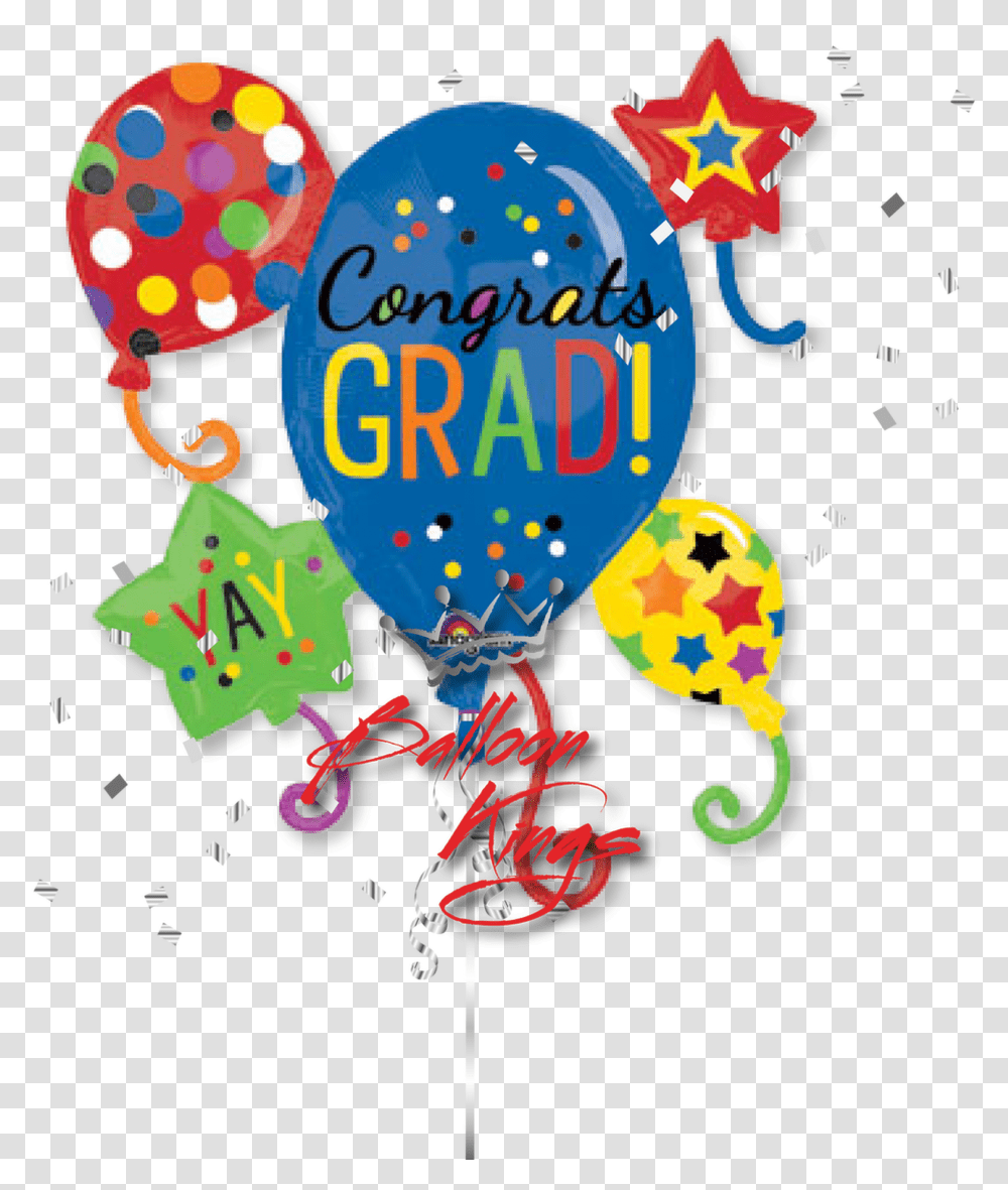 Graduation Balloon Cluster, Confetti, Paper Transparent Png