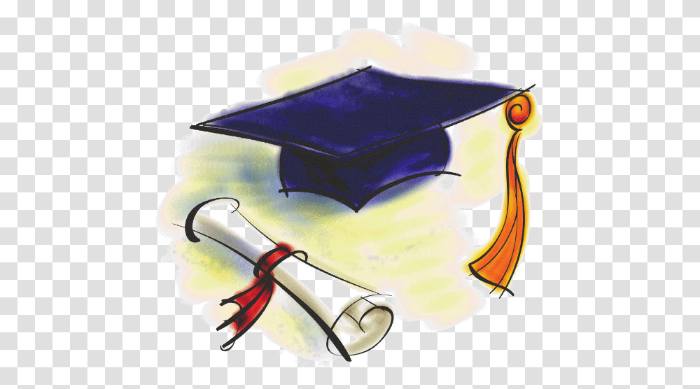 Graduation Cap And Diploma, Helmet, Apparel Transparent Png