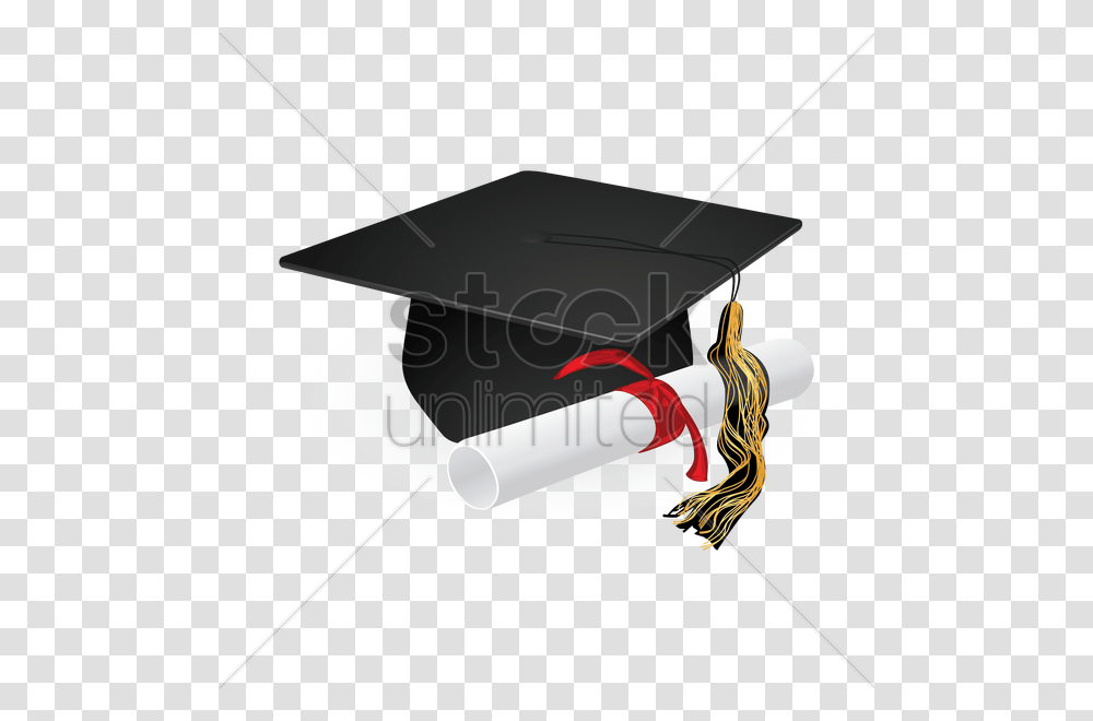 Graduation Cap And Diploma Scroll Vector Image, Bow Transparent Png