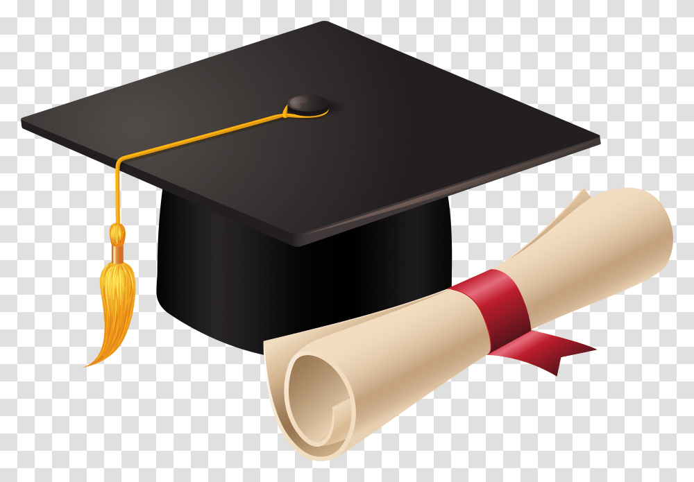 Graduation Cap And Diploma, Hammer, Tool, Brush Transparent Png