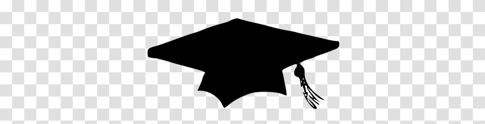 Graduation Cap And Scroll With Magnifying Glass On White Stock, Gray, World Of Warcraft Transparent Png