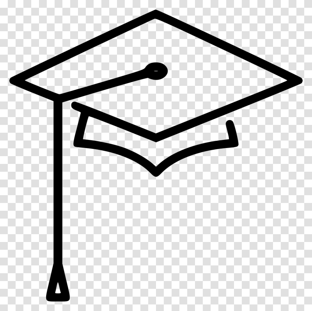 Graduation Cap Icon Free Download, Label, Stencil, Triangle Transparent Png