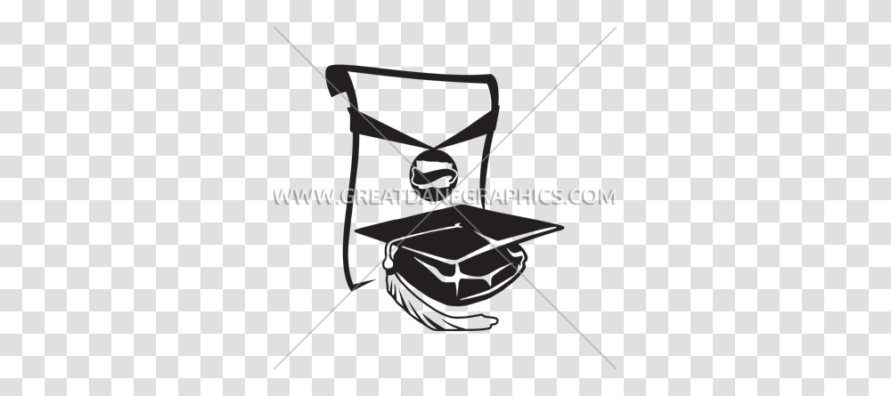 Graduation Cap Production Ready Artwork For T Shirt Printing, Bow, Hourglass, Silhouette Transparent Png