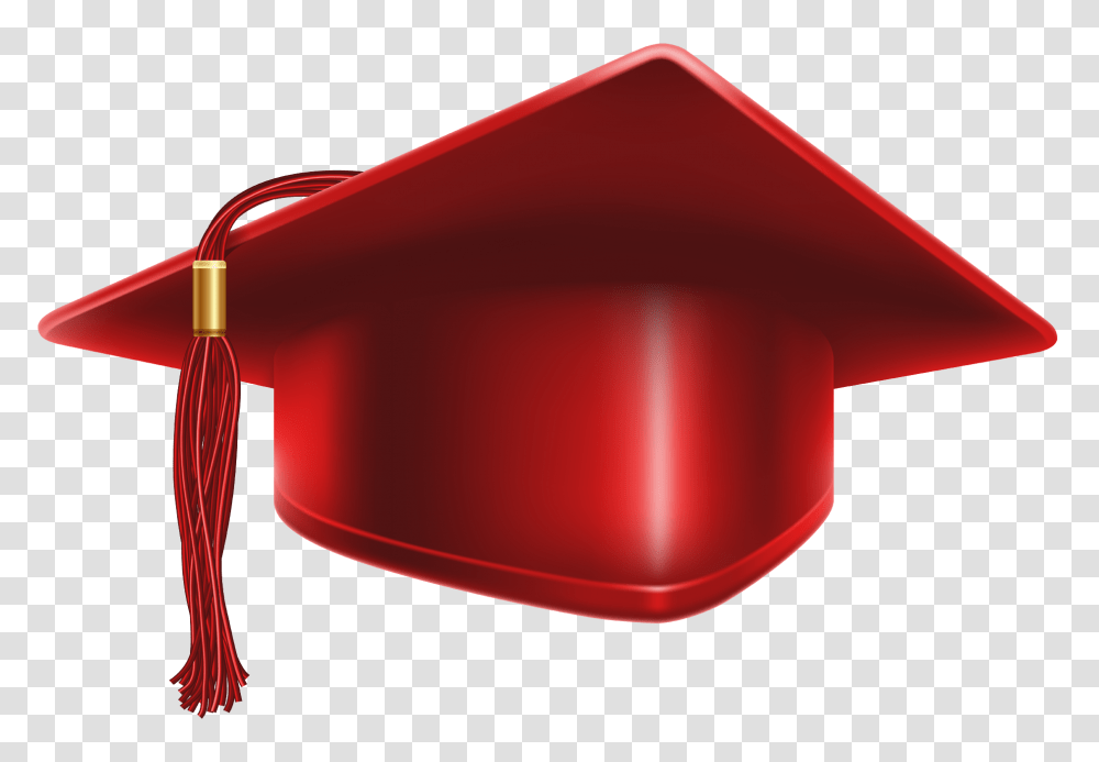 Graduation Cap Red Hd, Label, Mailbox, Beverage Transparent Png