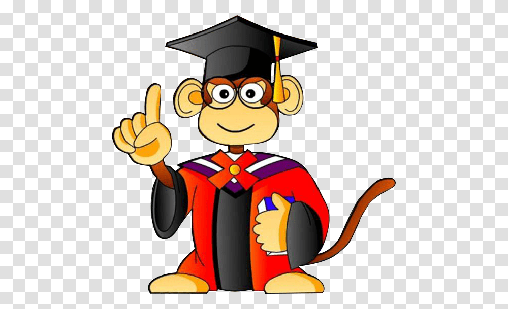 Graduation Clipart Monkey, Drawing Transparent Png