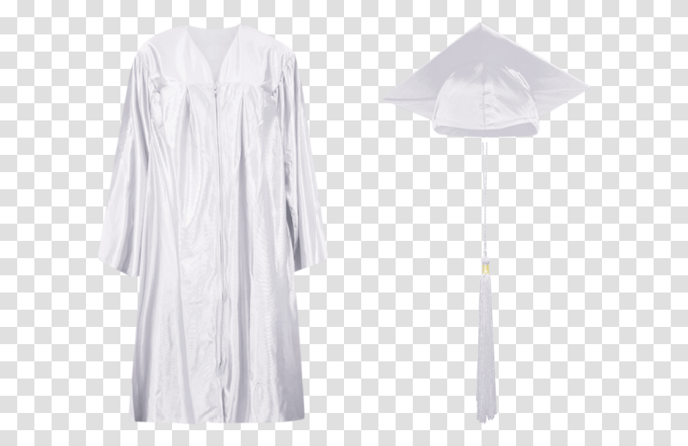 Graduation Gown High School White Toga For Graduation, Lamp, Shirt, Sleeve Transparent Png