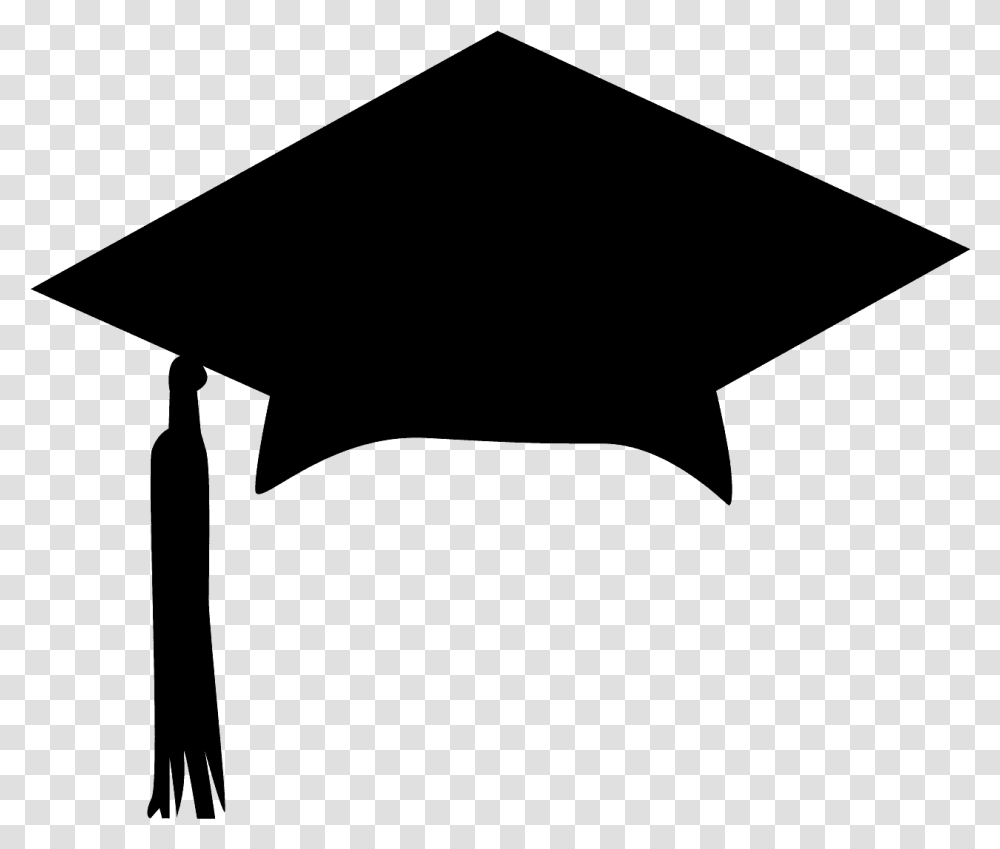 Graduation Hat Clipart Silhouette Graduation Cap Vector Silhouette, Gray, World Of Warcraft Transparent Png