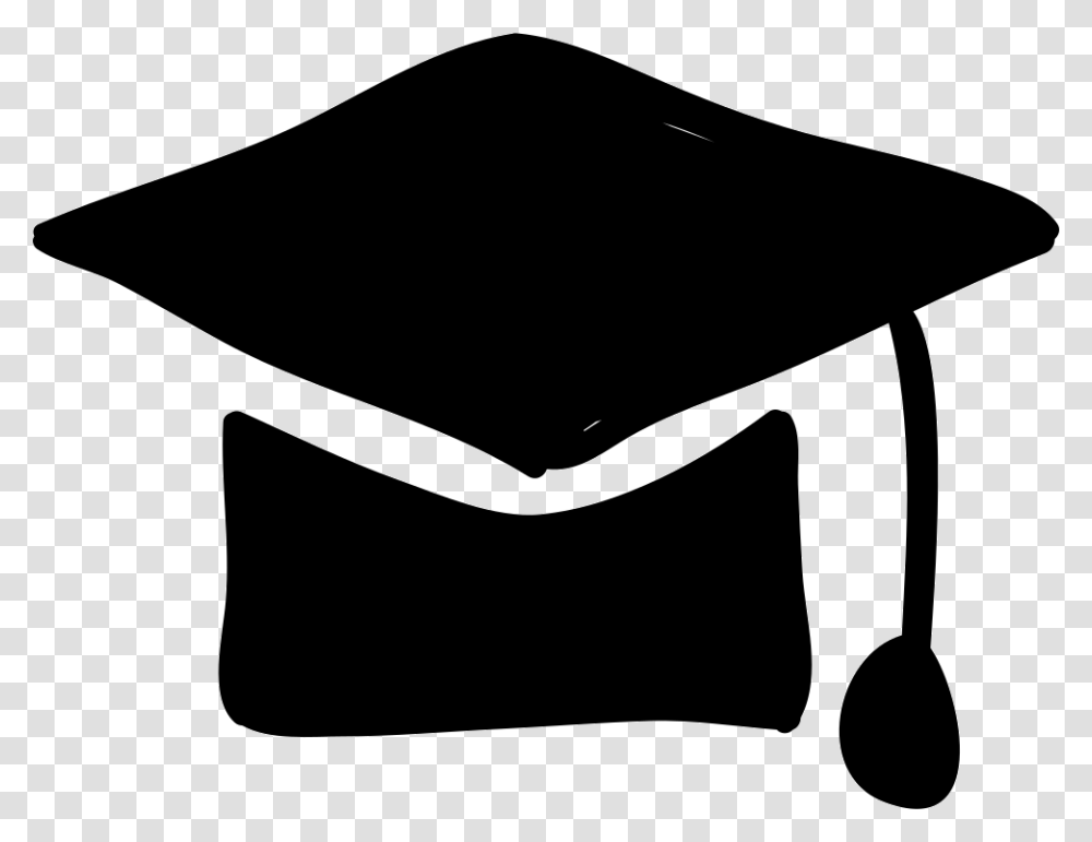 Graduation Hat Filled Hand Drawn Tool, Axe, Cushion, Pillow Transparent Png