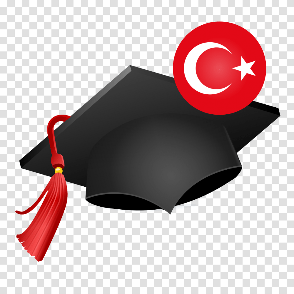 Graduation Hat With Turkish Flag, Lamp, Head Transparent Png