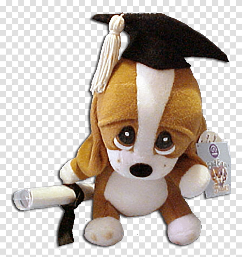 Graduation Plush Sad Sam With Personable Diploma Basset Sad Sam, Toy, Figurine, Sweets, Food Transparent Png