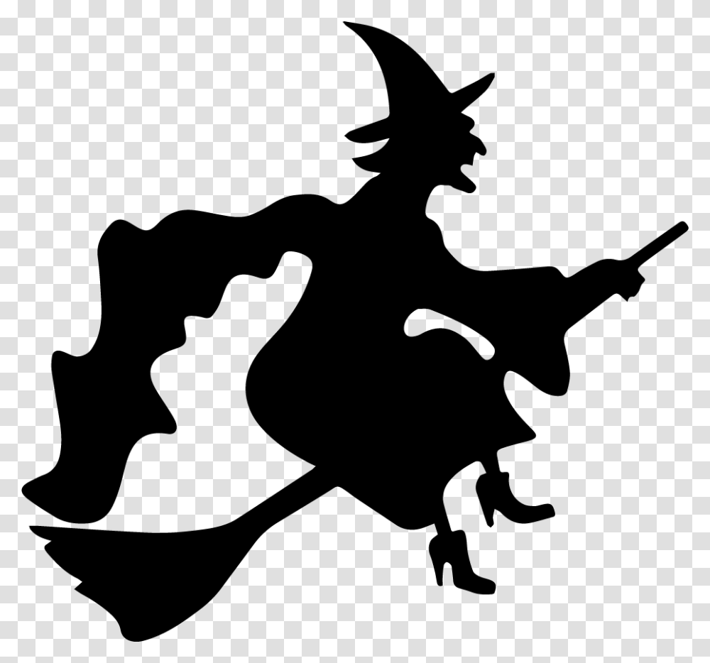 Graduation Silhouette Witches On Brooms, Stencil, Person, Human Transparent Png