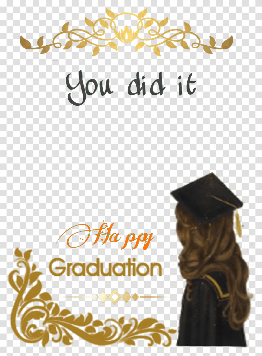 Graduationquote Graduation Frame Graduationcard Graduation, Person, Poster, Advertisement Transparent Png