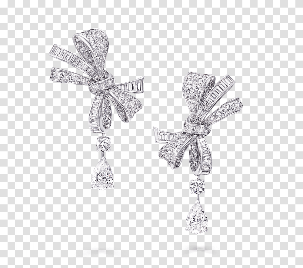 Graff Bow, Jewelry, Accessories, Accessory, Earring Transparent Png