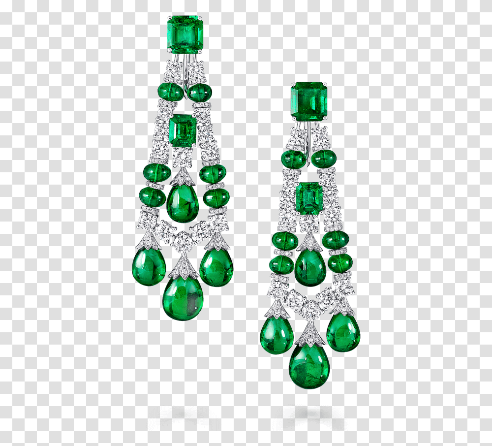 Graff Emerald And Diamond Earrings Earrings, Gemstone, Jewelry, Accessories, Accessory Transparent Png