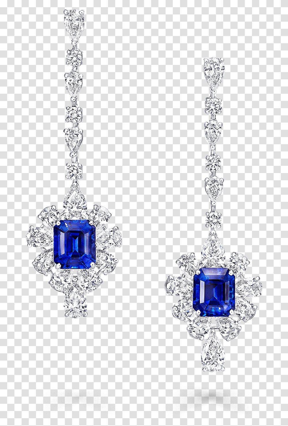 Graff Sapphire And Diamond Earrings, Gemstone, Jewelry, Accessories, Accessory Transparent Png