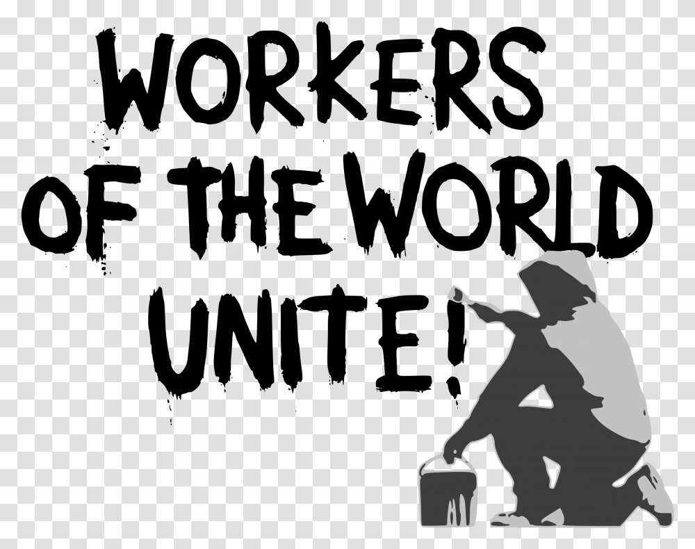 Graffiti Clipart Workers Of The World Unite Banksy, Person, People, Sport Transparent Png
