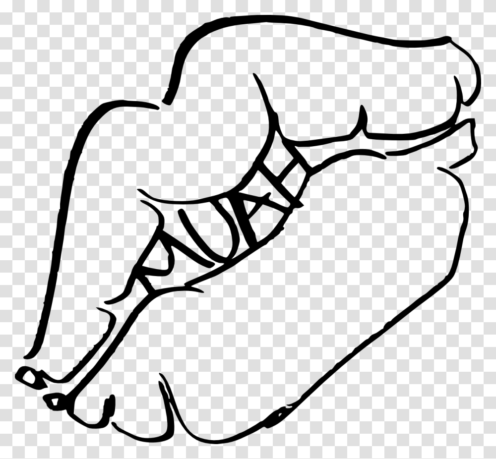 Graffiti Lips Black And White, Bow, Hand, Arm, Drawing Transparent Png