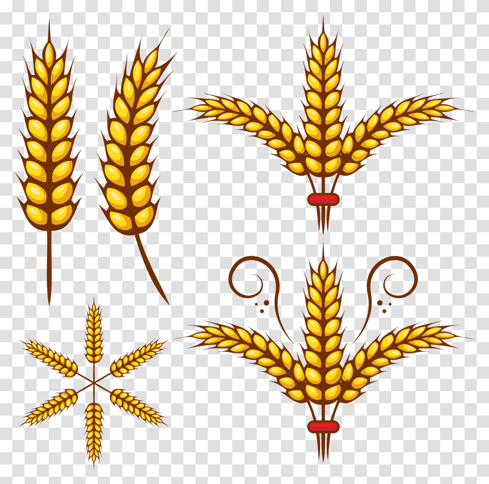 Grains Clipart Wheat Leaf Wheat Leaves Clipart, Pattern, Lamp, Plant, Food Transparent Png