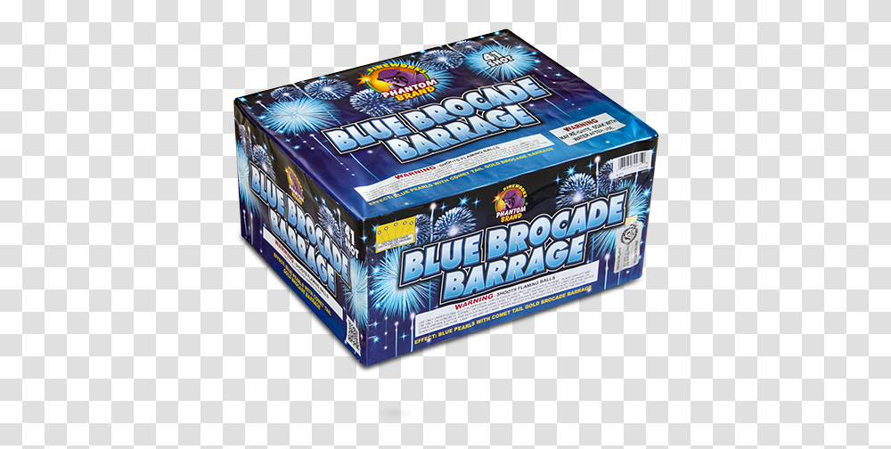 Gram Fireworks Repeater Blue Brocade Barrage Carton, Box, Scoreboard, Outdoors, Nature Transparent Png