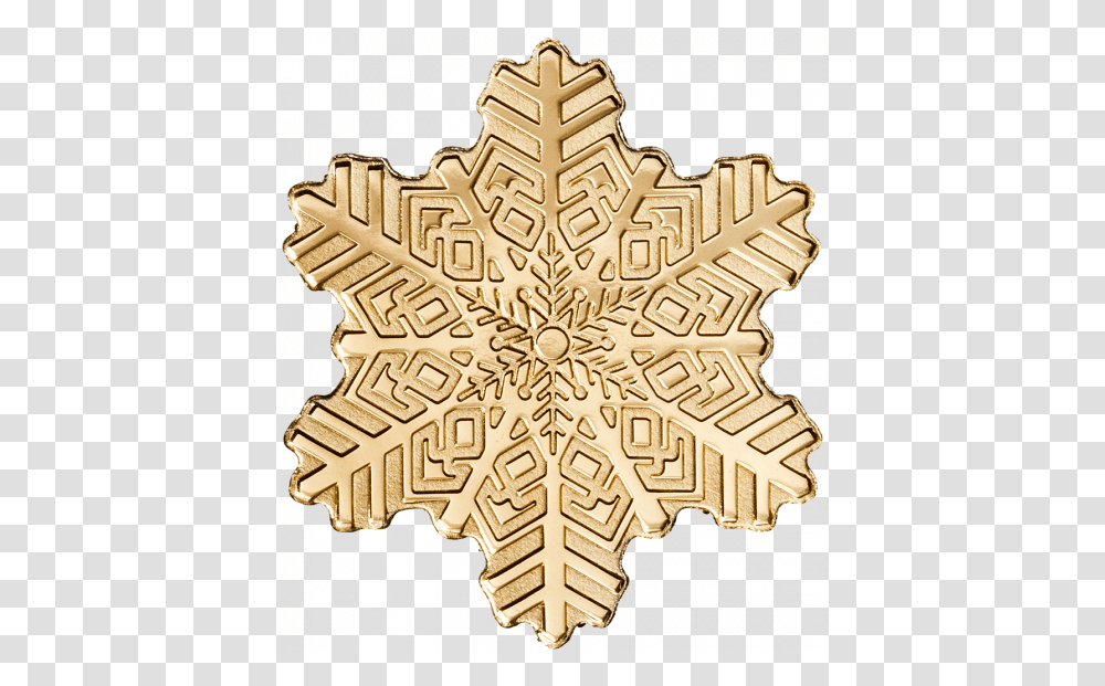 Gram Golden Snowflake Gold Coin Gold, Pattern, Embroidery, Ornament Transparent Png