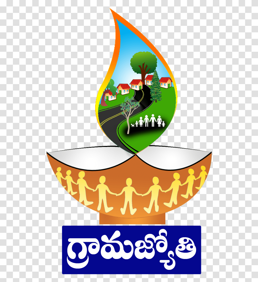 Grama Jyothi Village Development Scheme Logo01 Telangana Grama Jyothi Scheme, Poster, Animal, Plant, Leisure Activities Transparent Png