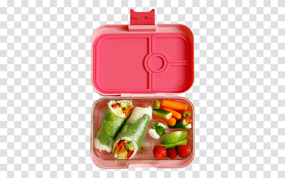 Gramercy Pink Yumbox Panino Bento LunchboxClass Yumbox Lunch Box, Plant, Food, Hot Dog, Plastic Wrap Transparent Png