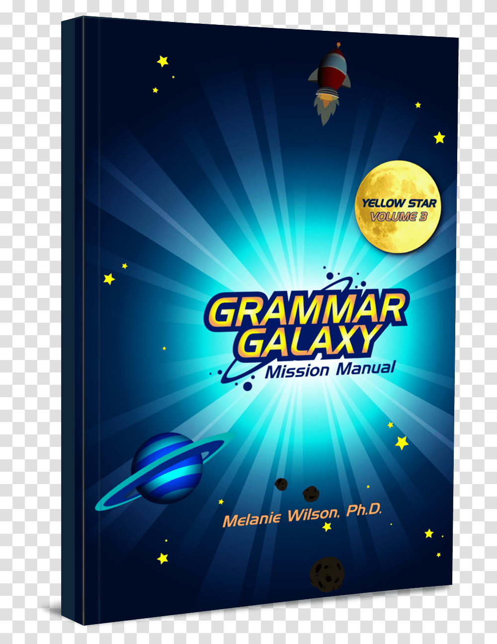 Grammar Galaxy Yellow Star Print Mission Manual Graphic Design, Poster, Advertisement, Flyer, Paper Transparent Png