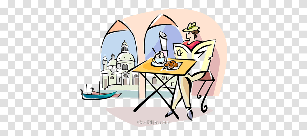 Grand Canal In Venice Royalty Free Vector Clip Art Illustration, Drawing, Furniture, Table, Dating Transparent Png