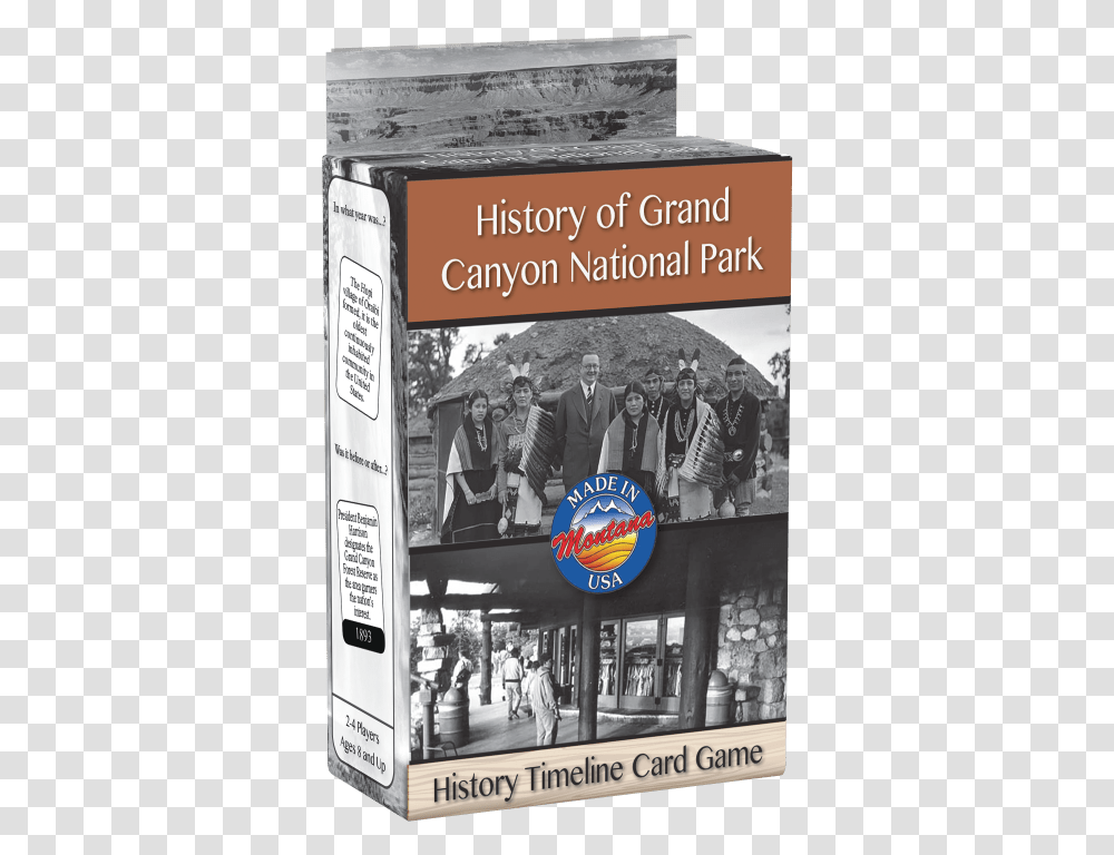 Grand Canyon National Park History Timeline Card Game Made In Montana, Person, Poster, Advertisement Transparent Png