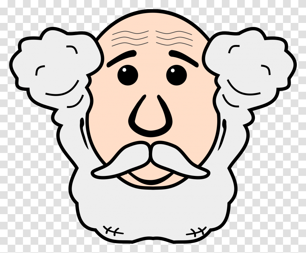 Grand Father Face Clipart, Head, Frown, Beard, Jaw Transparent Png
