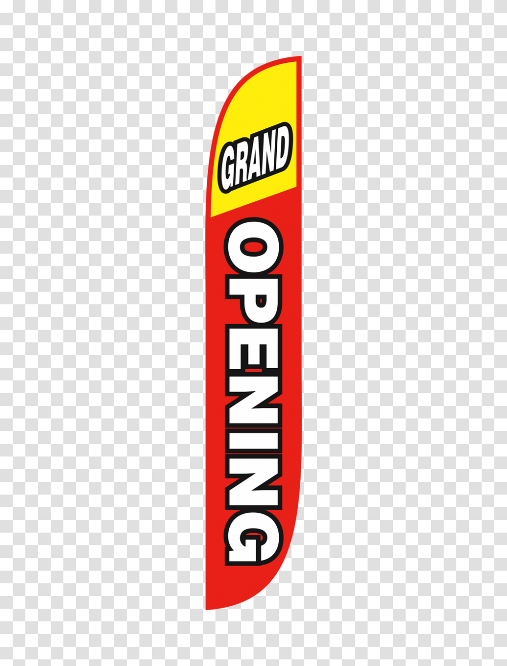 Grand Opening Feather Flag Red Yellow, Label, Word, Logo Transparent Png