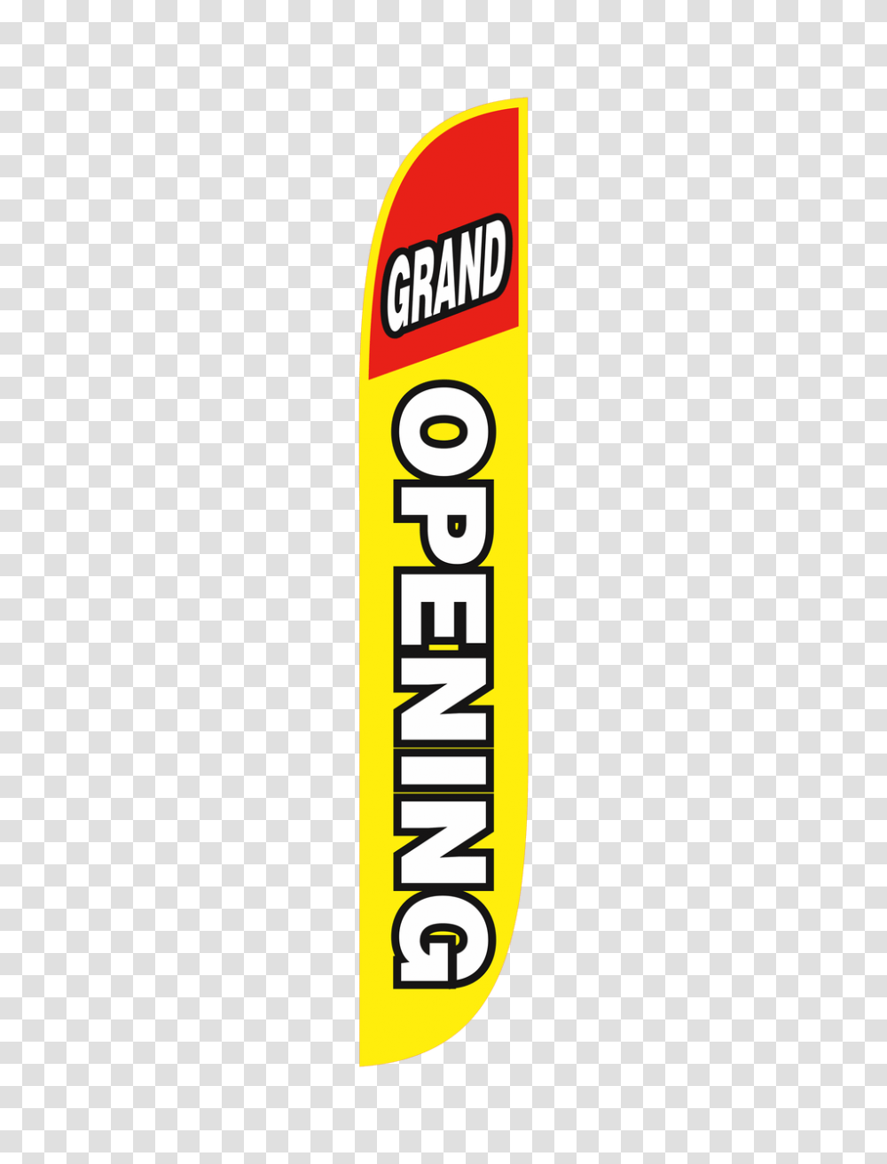 Grand Opening Feather Flag Yellow Red, Label, Word, Logo Transparent Png