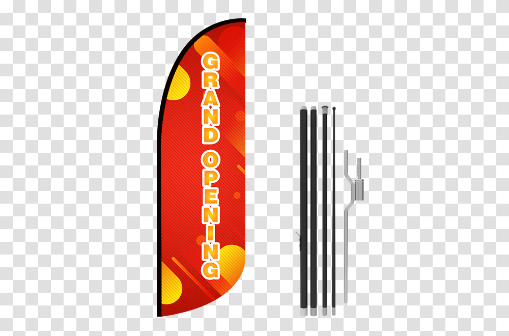 Grand Opening Stock Blade Flag With Ground Stake, Skateboard, Label, Outdoors Transparent Png