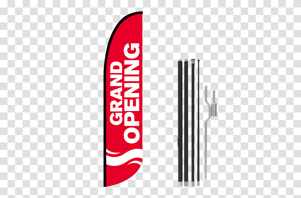 Grand Opening Stock Blade Flag With Ground Stake, Stick, Aluminium Transparent Png