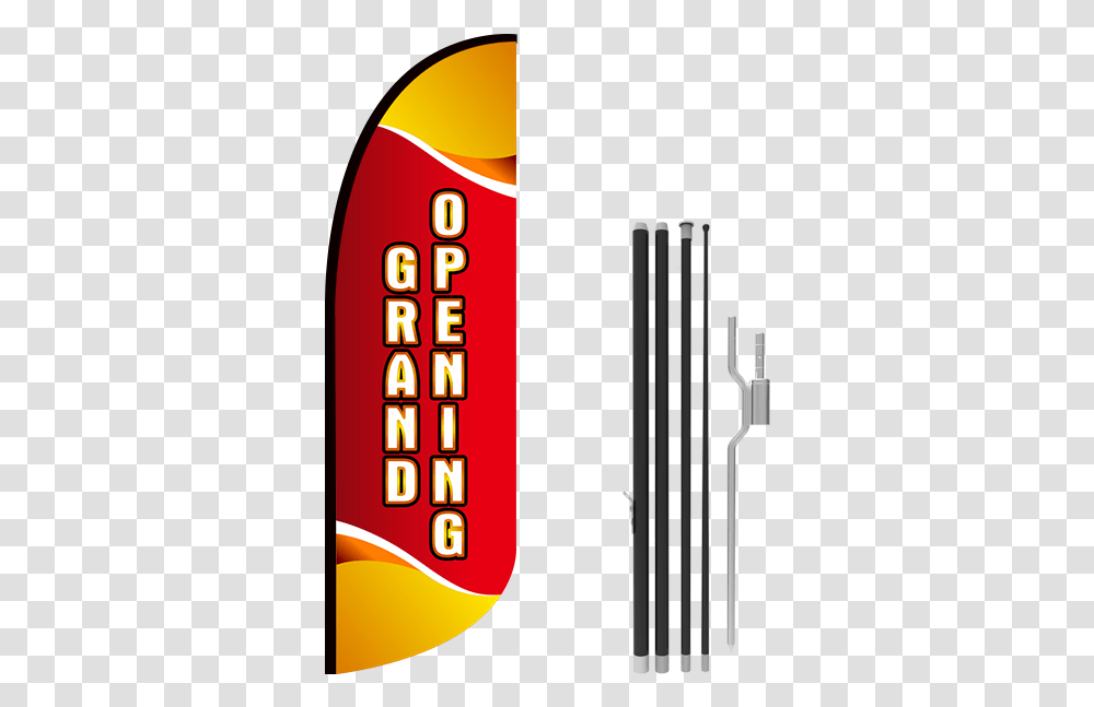 Grand Opening Stock Blade Flag With Ground Stake Transparent Png