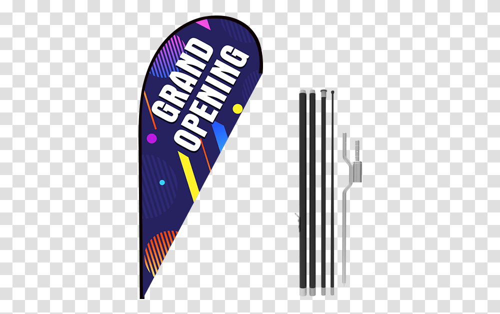 Grand Opening Stock Teardrop Flag With Ground Stake Skateboarding, Sea, Outdoors, Water, Nature Transparent Png