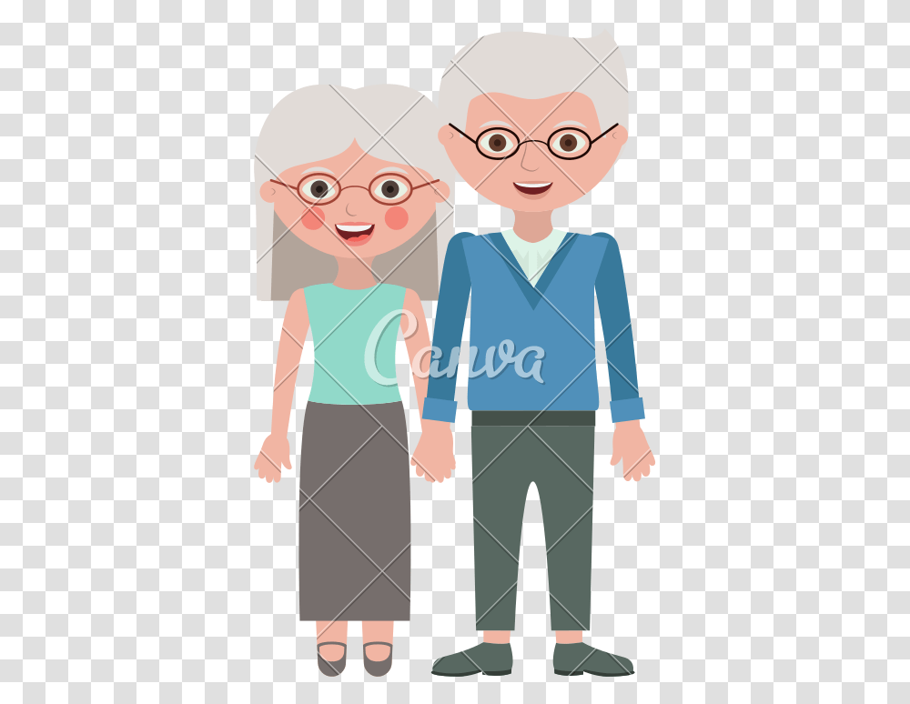 Grand Parents Clipart Love In Cartoon Theme, Person, Doctor, Female, Poster Transparent Png