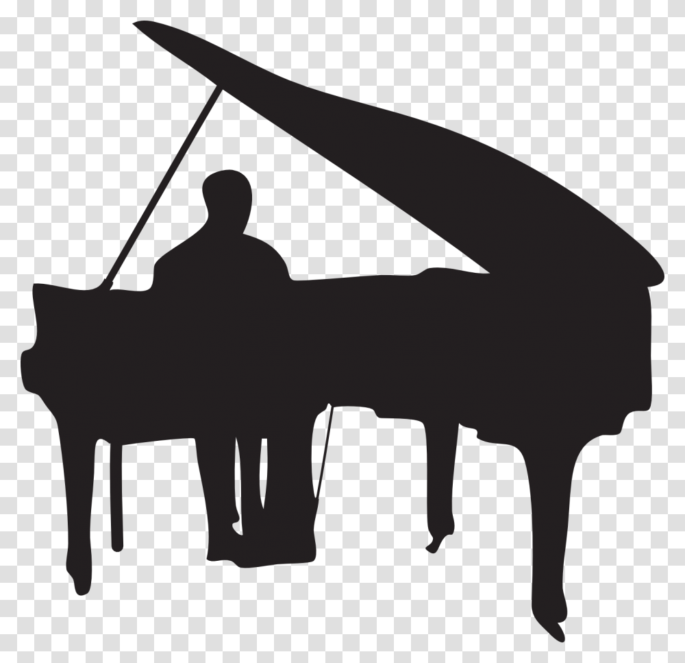 Grand Piano Player Piano Jazz Piano Pianist Clipart, Axe, Tool, Silhouette, Leisure Activities Transparent Png