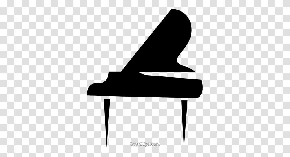 Grand Piano Royalty Free Vector Clip Art Illustration, Silhouette, Chair, Furniture, Leisure Activities Transparent Png