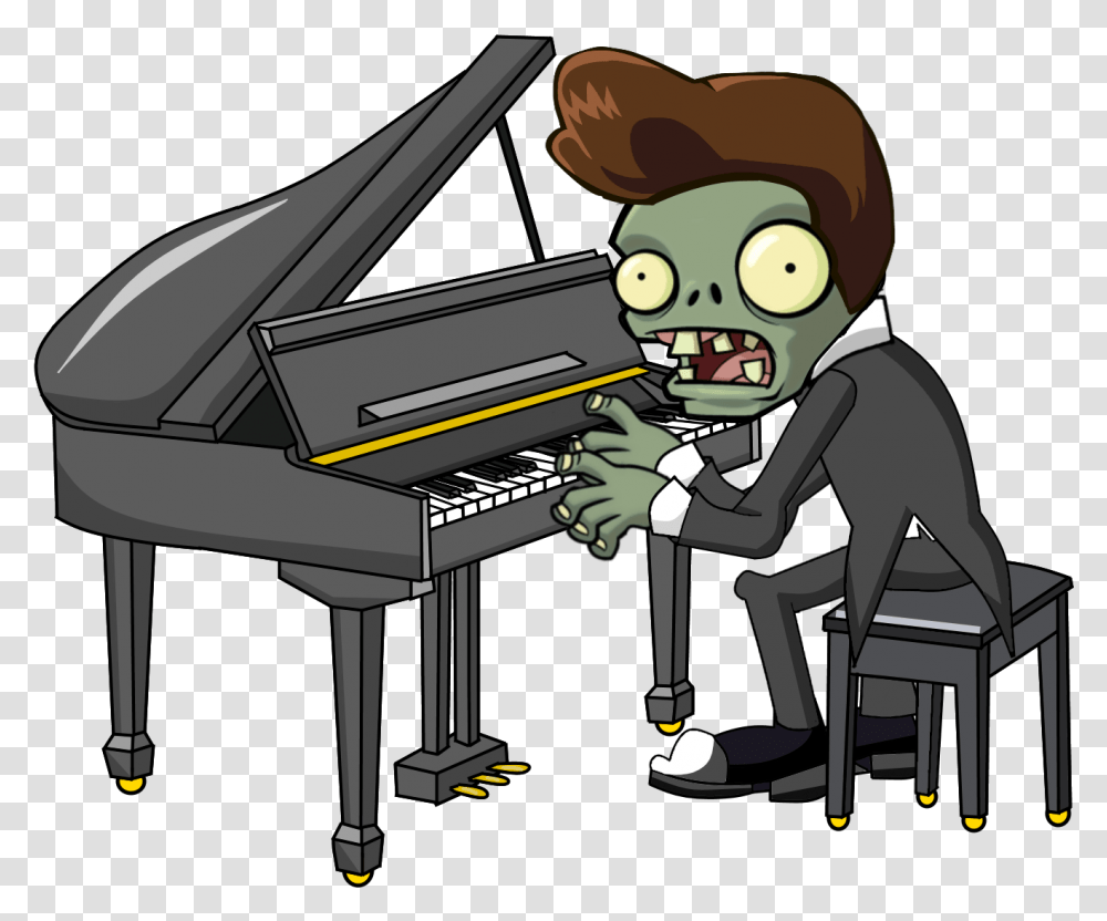 Grand Piano Zombie Hd Pianista Plants Vs Zombies, Leisure Activities, Performer, Person, Human Transparent Png