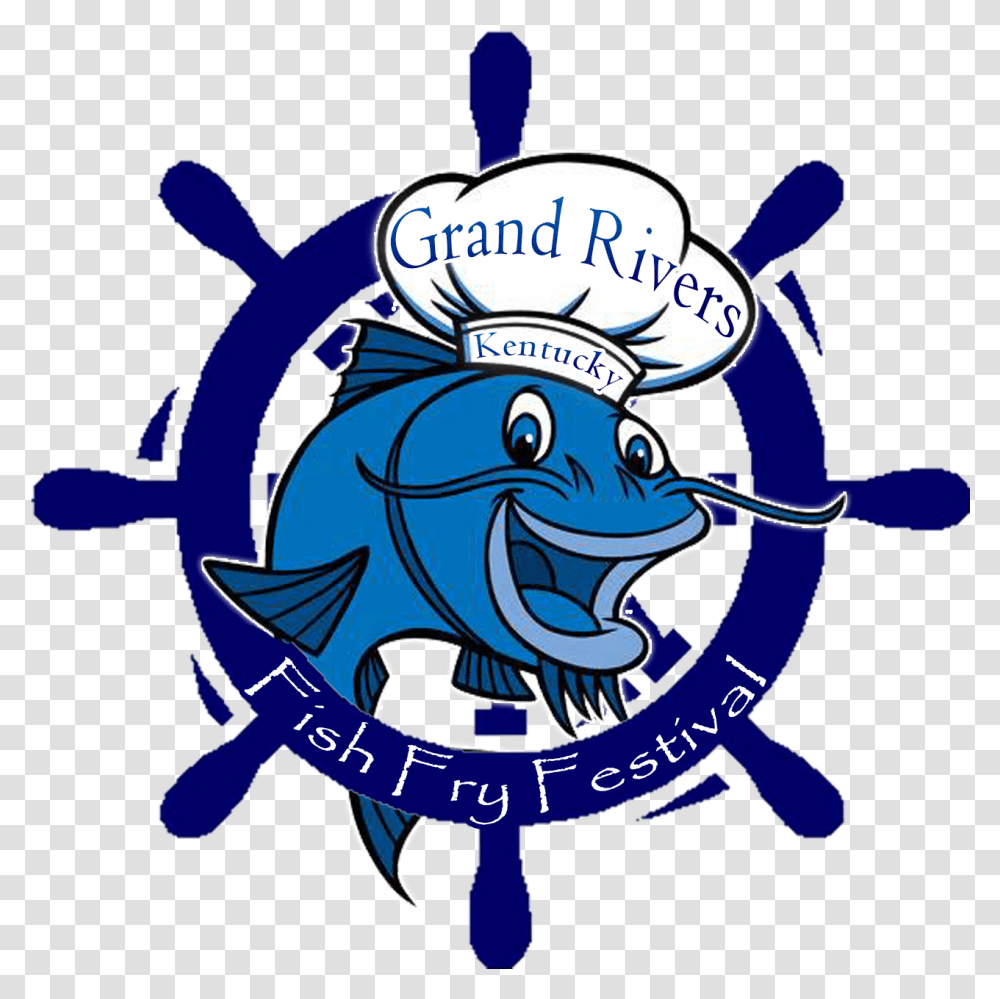 Grand Rivers Fish Fry Amp King Kat Fishing Tournament Catfish Cartoon, Logo, Trademark, Emblem Transparent Png