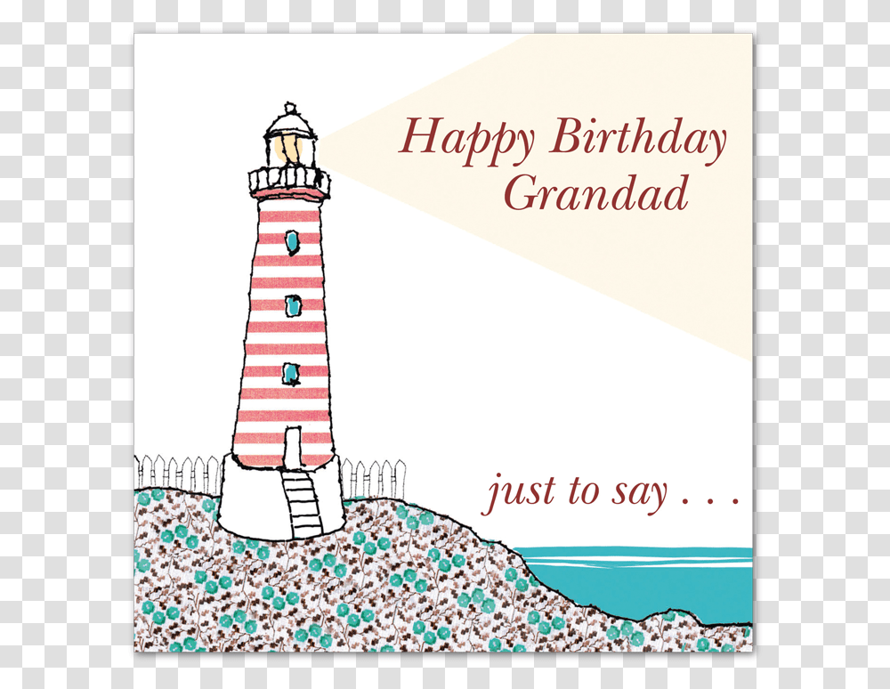 Grandad Birthday Card Journal Sew Very Vintage Lighthouse, Tower, Architecture, Building, Beacon Transparent Png