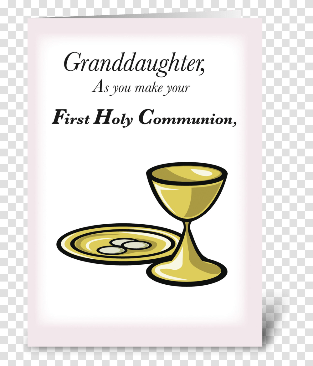 Granddaughter First Holy Communion Greeting Card First Holy Communion Wishes, Glass, Advertisement, Goblet, Poster Transparent Png