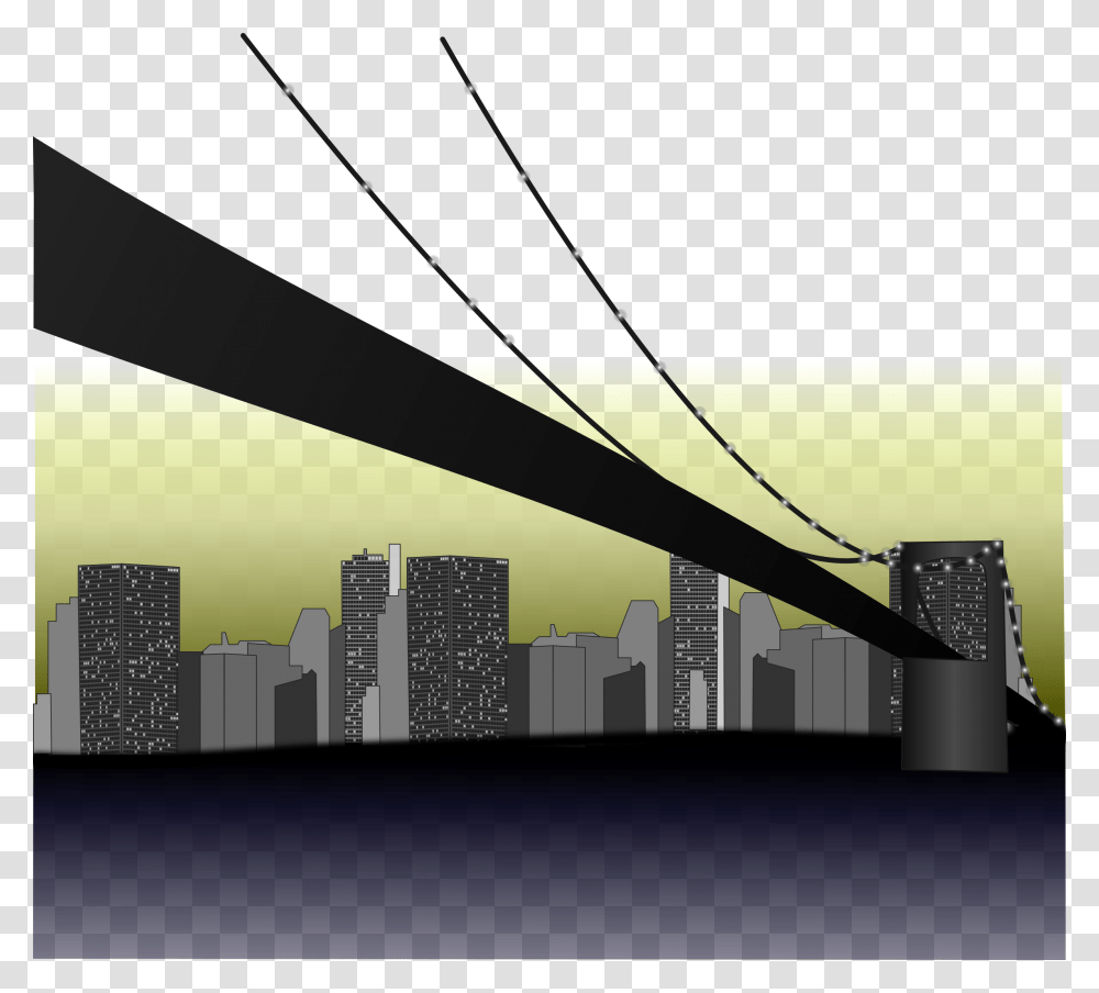 Grande Ville Clip Arts Skyline Of Bridge City, Building, Urban, Metropolis, Bow Transparent Png