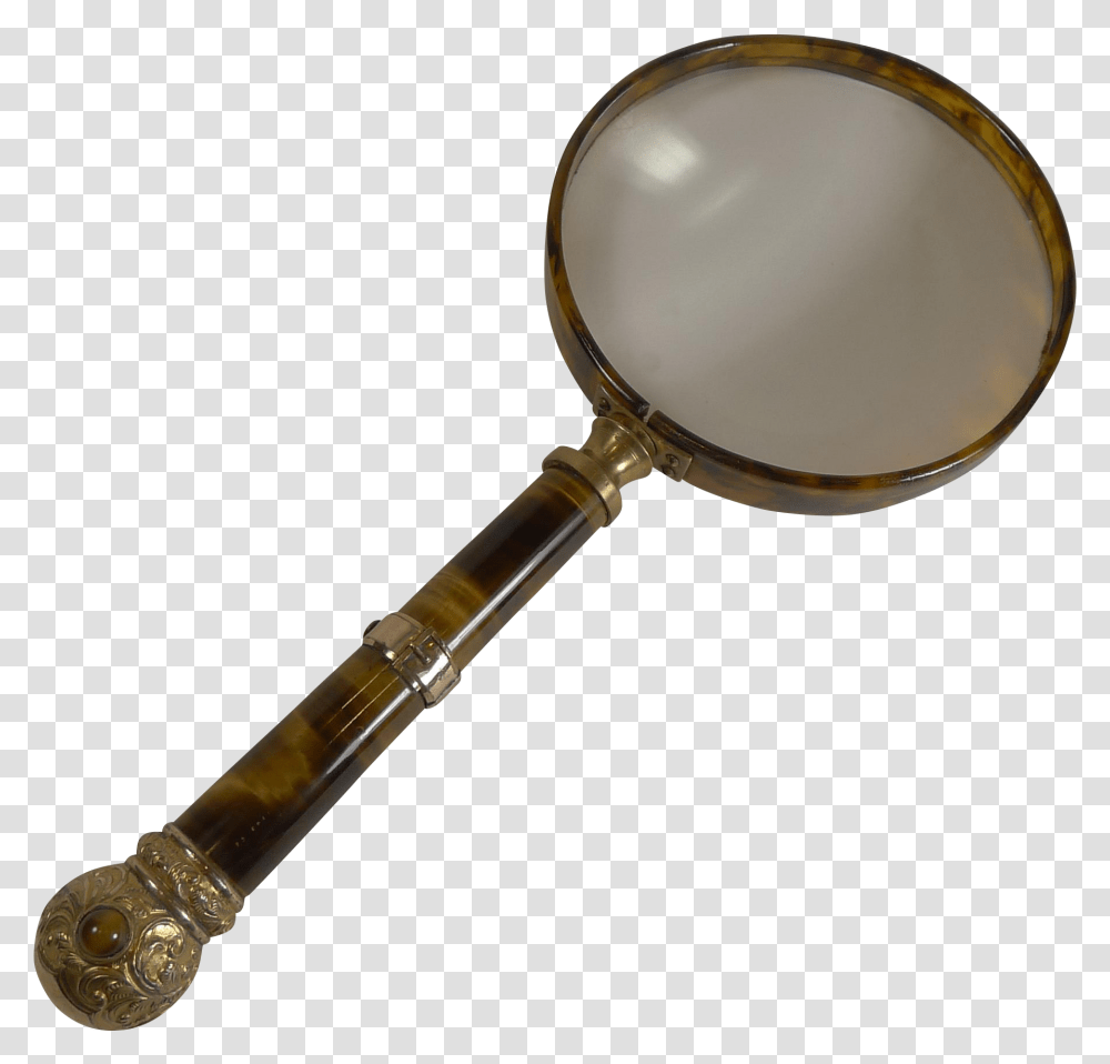 Grandest Antique English Magnifying Glass Rear View Mirror, Spoon, Cutlery Transparent Png