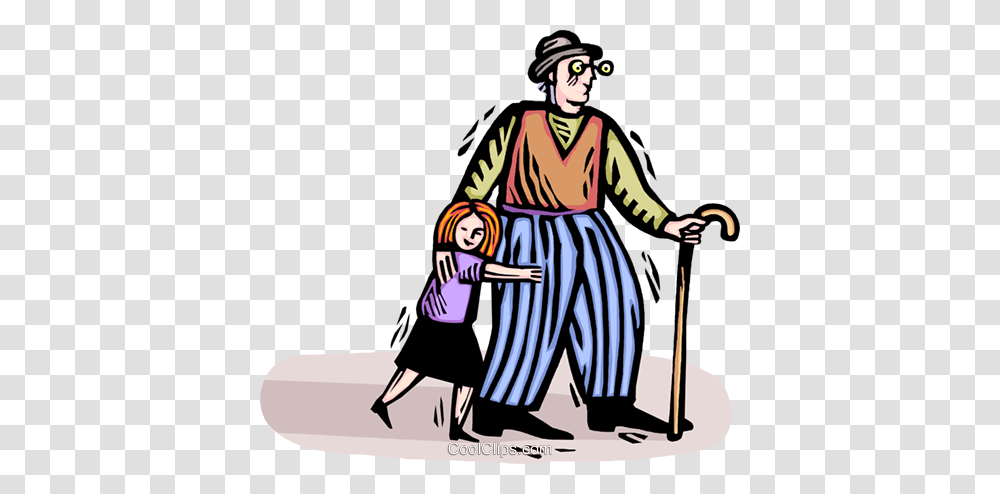 Grandfather And Grandchild Royalty Free Vector Clip Art, Person, Human, Performer, People Transparent Png