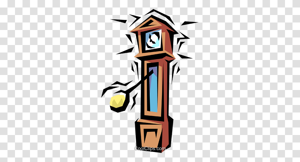 Grandfather Clock Royalty Free Vector Clip Art Illustration, Cross, Analog Clock, Light Transparent Png