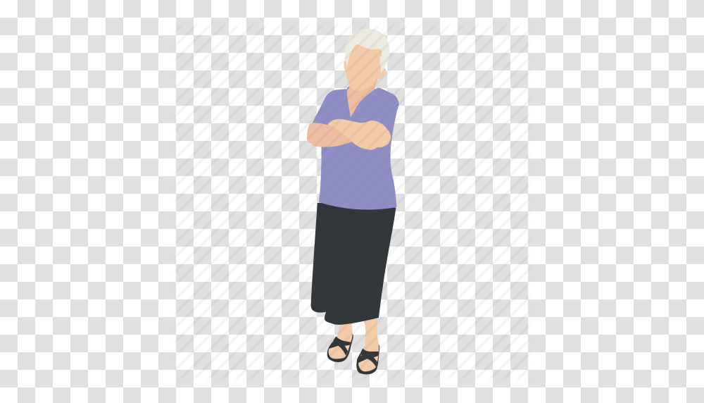 Grandma Grandmother Mother Old Lady Senior Citizen Icon, Standing, Person, Female Transparent Png